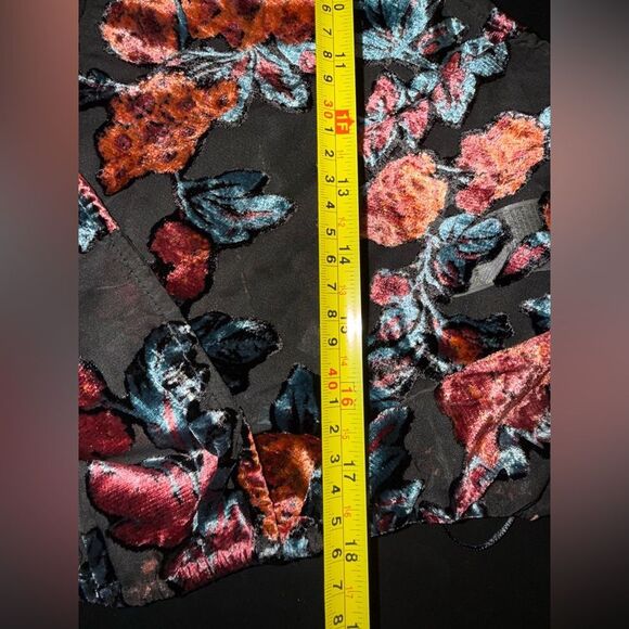 Free People womens Tied To You Tank in Dark Combo Sheer Velvet Burnout S NWT - Picture 9 of 9